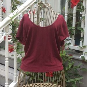 AERO Red Cropped Shirt